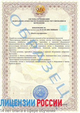 Образец сертификата соответствия (приложение) Лениногорск Сертификат ISO 27001