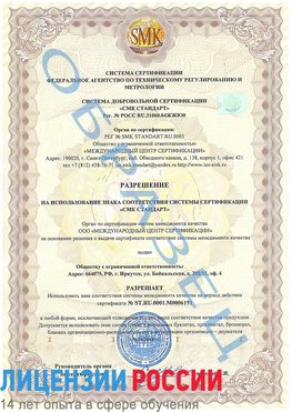 Образец разрешение Лениногорск Сертификат ISO 50001