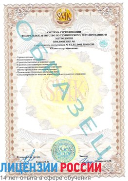 Образец сертификата соответствия (приложение) Лениногорск Сертификат ISO 14001